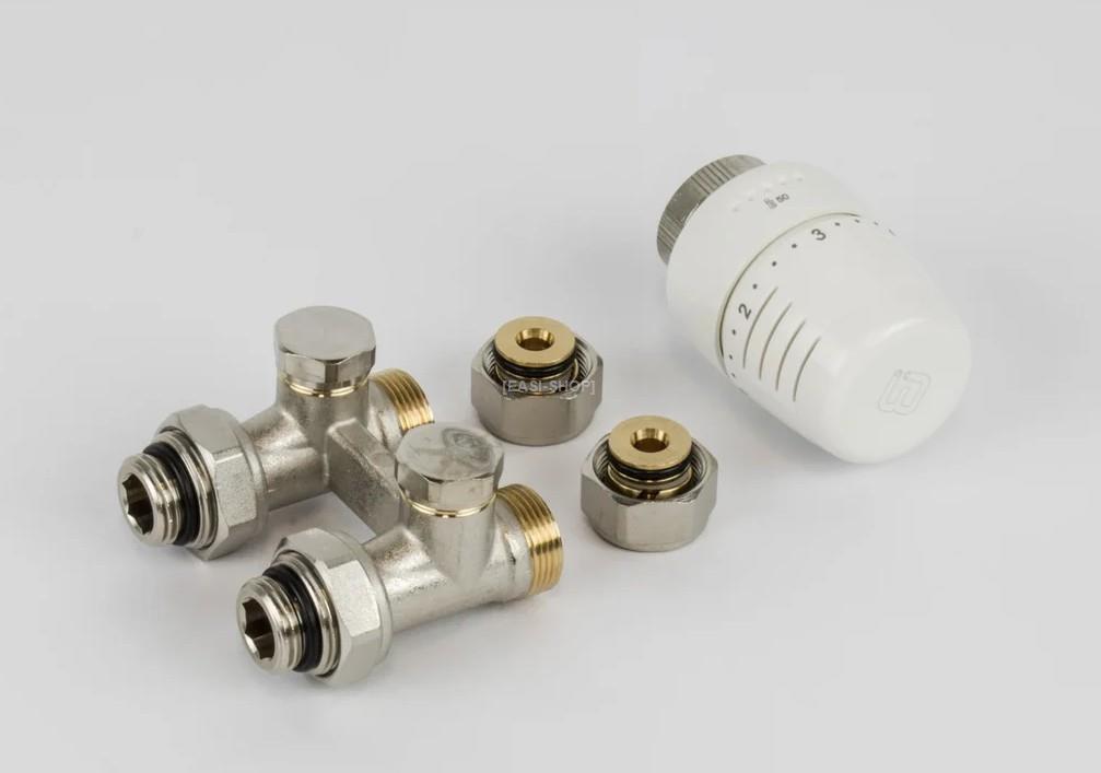 Begetube Radiatorset met H-stuk vloeraansl. 1/2 - M24x16/2